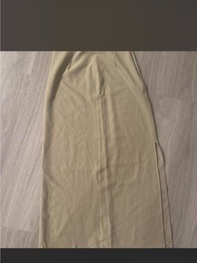 Nordstrom Cream Maxi Skirt with Side Slit